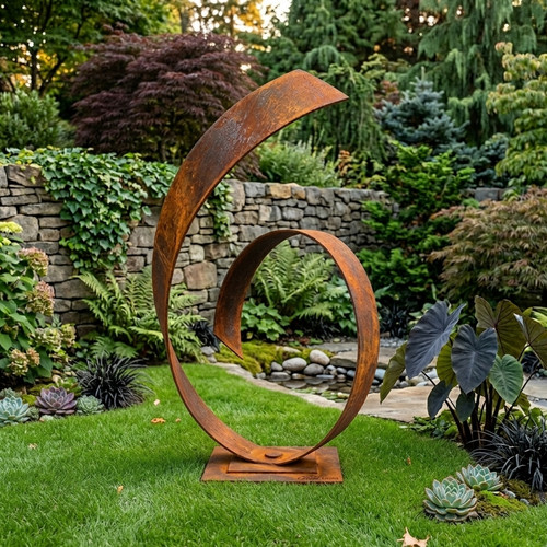 Rustic metal sculpture modern - sculpture,