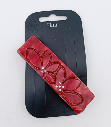 Red floral engraved petal - engraved,