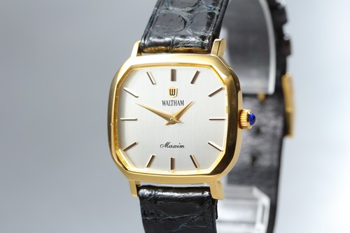 Waltham maxim silver dial gold - waltham,