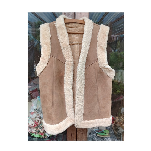 Unisex vintage suede sheepskin - suede,