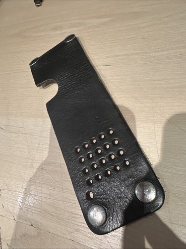 Police black leather radio - ex,