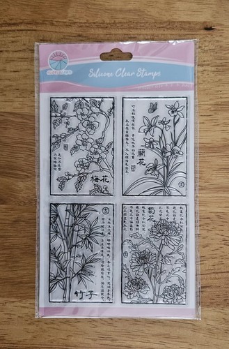 Flower clear stamps - clear,