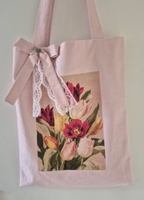 Handmade Tote Bag with Art Print for Women and Girls Stylish and Functional