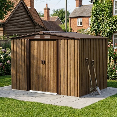 6ft metal garden shed apex - shed,