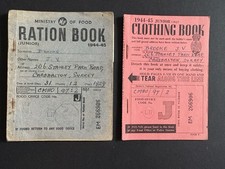 WW2 Junior Ration Book & Junior Clothing Book 1945-45, Carshalton Surrey