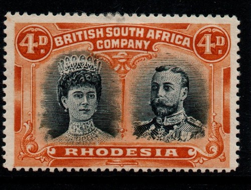 Rhodesia sg174var 1910 4d - rhodesia,