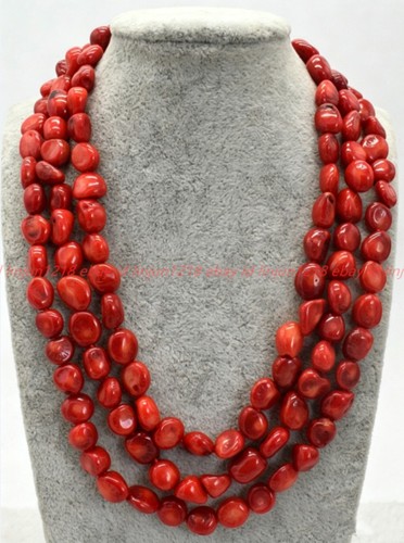 Natural 8x10mm red coral - 8x10mm,