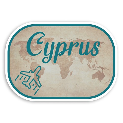 10cm cyprus vinyl stickers - cyprus,