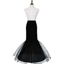Black white hoop fishtail - black/white,