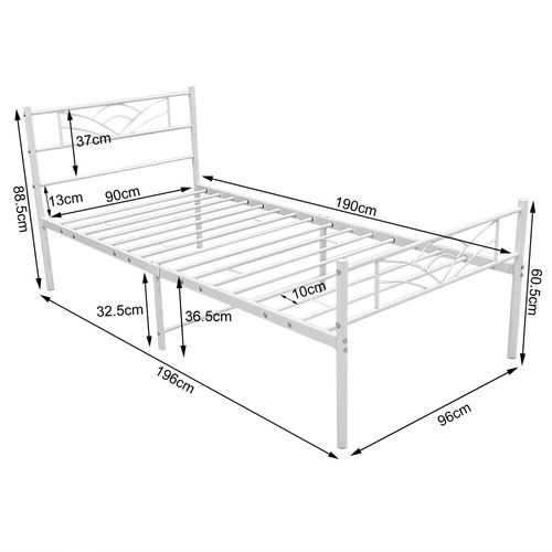 New simple metal bed frame - simple,