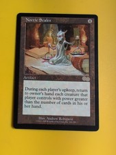 Noetic Scales. Rare Artifact  MTG Card. Urza's Saga. Old Vintage