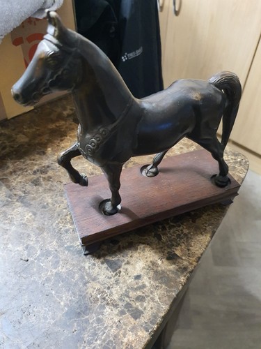 Bronze horse sculpture vintage - bronze,