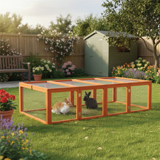 CLEARANCE KCT 6ft Wooden Collapsible Pet Rabbit Run - Ex Display Stock