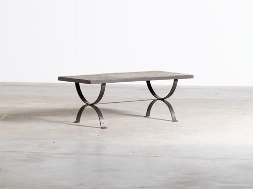 Slate iron coffee table - &,