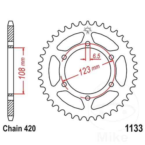 Rear sprocket tooth - jt,