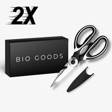 2x Heavy Duty Kitchen Scissors Multi Purpose Stainless Steel Shear