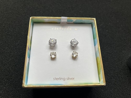 Isabella pair cz stud - isabella, m