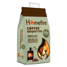 Homefire Recycled Coffee Grounds Briquettes 7kg Eco Fuel Logs Fire Burner Stove