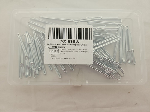 Metal curtain hooks - metal, pinch