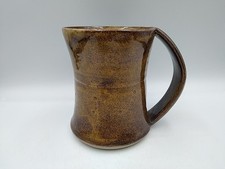 Stoneware Earthy Brown Glazed Studio Pottery Mug Handmade