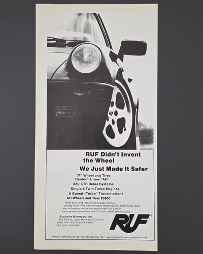 1988 print ruf porsche - print, ad