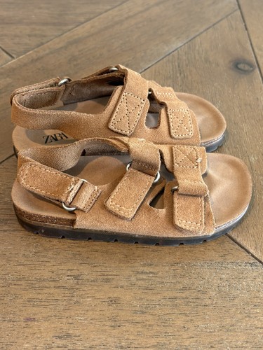 Zara kids leather brown - leather,