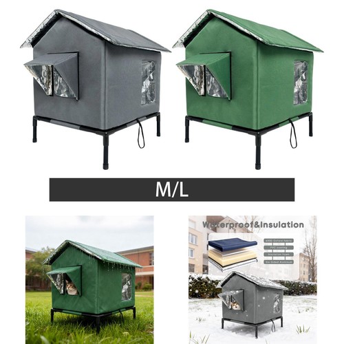 Cat house for outside elevated - house,