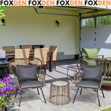 Bistro Set Rattan 3-Piece