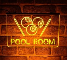 Pool Room LED Neon Light Sign
