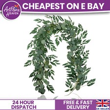 Artificial Fake Eucalyptus Willow Garland Leaf Vine Leaves Wedding Decor UK