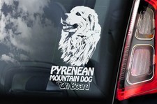 Pyrenean mountain dog car - dog,