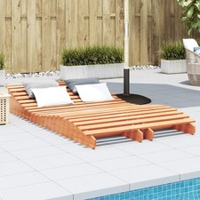 Sun Loungers 2 Pcs Solid Wood
