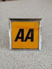 Vintage Square AA Car Grille Badge with Fixings