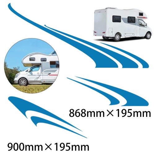 Blue motorhome vinyl graphics - motorhome,
