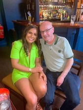 Zara Neon Green Cropped Blazer Jacket and Short Set Small Size 8 Gold Buttons