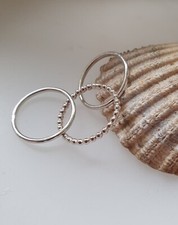  Set Of Three 925 Silver Rings