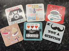 Set of 6 - Postcard Coasters
