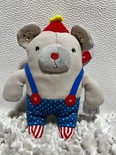M&M baby squeaky circus bear 20686109 plush soft toy With Tags 9”