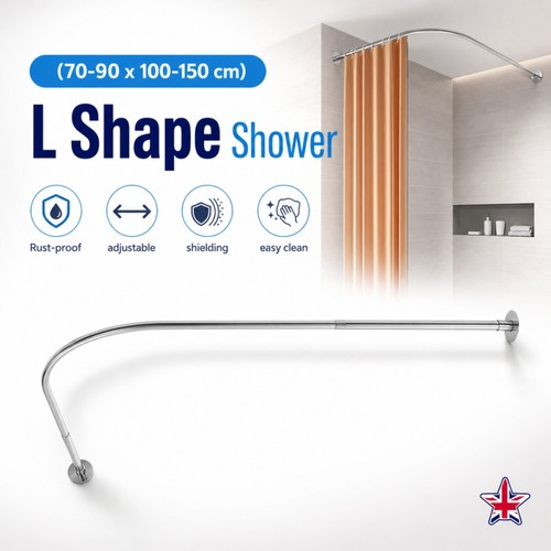 Shaped shower curtain rod - curtain,