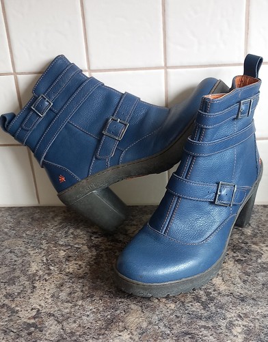 Art company blue heeled - blue, ankle