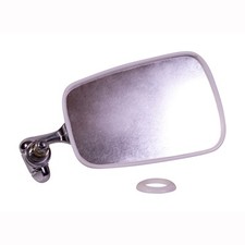 Wing Mirror Chrome Arm Stainless Steel Head & White Trim Right VW Beetle