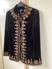 Black Embroidered Velvet