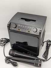 RockJam SingCube karaoke party machine Bluetooth speaker 2 mics black ‎RJSC02