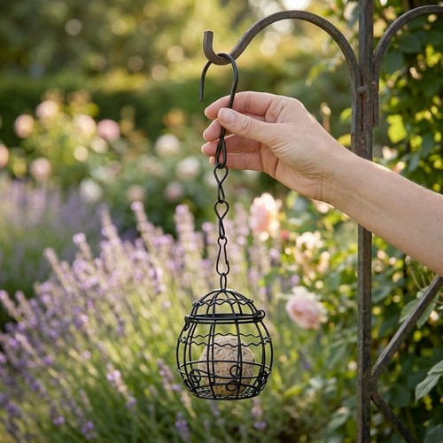 Metal wild bird hanging - wild, seed