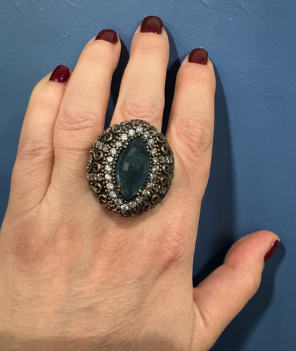 Vintage style aquamarine ring - style,
