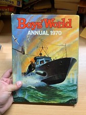 1969 "BOYS' WORLD ANNUAL 1970" ILLUSTRATED HARDBACK BOOK (P4)