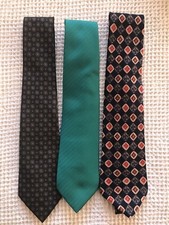 3 x Men’s Vintage Ties Various Designs Neckties by Canda, MC & Jose Piscador