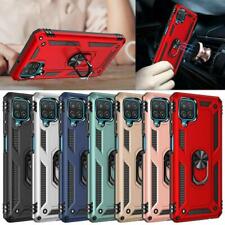For Samsung Galaxy A12 Case Shockproof Ring Armor Phone Cover + Screen Protector