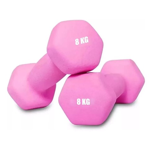 Dumbbells pair 8kg neoprene - dumbbells, 2x