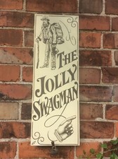 Vintage Australian Sign Advertising The Jolly Swagman Anti Authoritarian symbol
